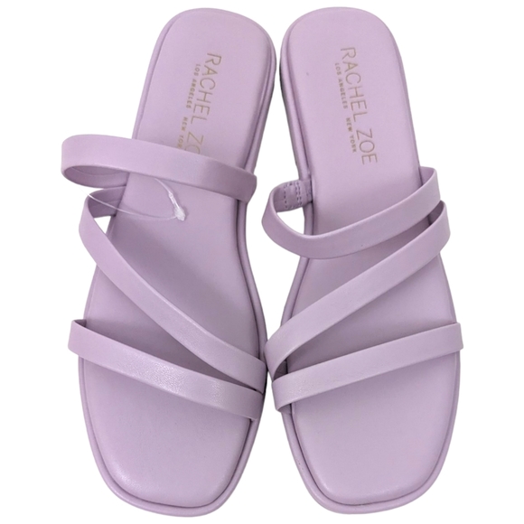 Rachel Zoe Flat Slip On Sandals NEW Womens Lavender Purple Cushioned Comfort - Picture 2 of 8